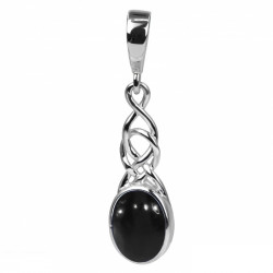 Sterling Silver Black Onyx Pendant P22-16
