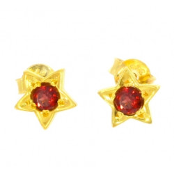 Vermeil Garnet Earrings EF-33