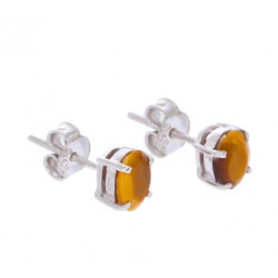 Sterling Silver Tiger's Eye Earrings EF-14