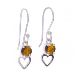 Sterling Silver Tiger's Eye Earrings EF-52