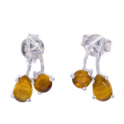Sterling Silver Tiger's Eye Earrings EF-22