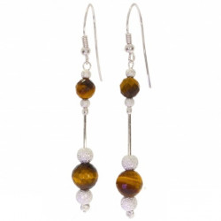 Sterling Silver Tiger's Eye Earrings E-30-08