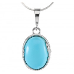 Sterling Silver Turquoise Pendant P26-19