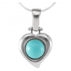 Sterling Silver Turquoise Pendant P30-13