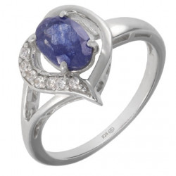 Ring M-62 Sterling Silver Sapphire