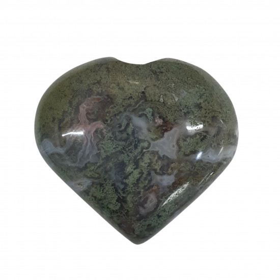Moss Agate Heart 