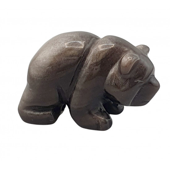 Bear silver obsidian