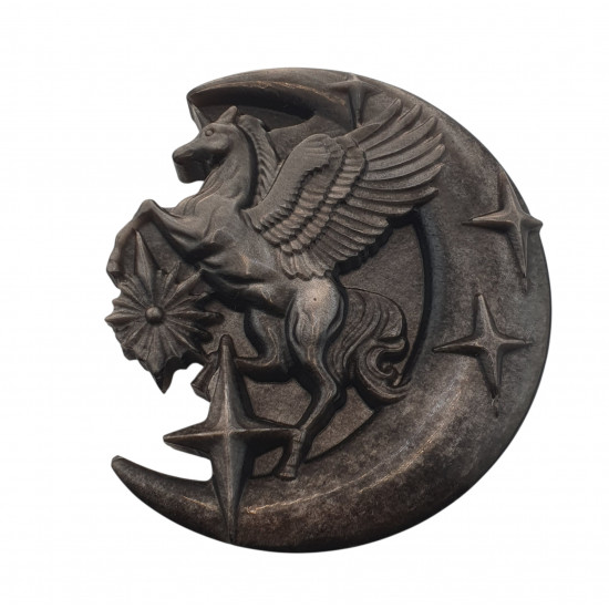 Licorne obsidienne argente