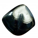 Heart silver obsidian