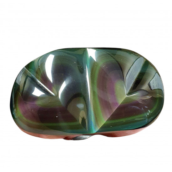 heart rainbow obsidian