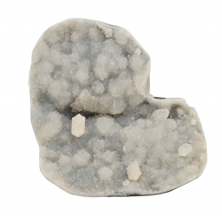 apophyllite , stilbite on chalcedony