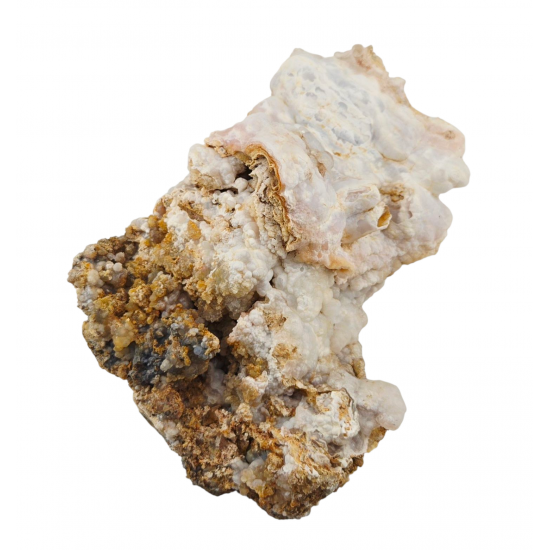 Hyalite opal on chalcedony