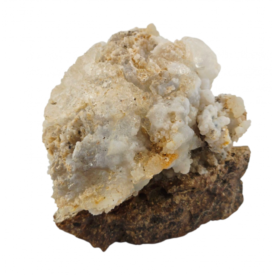 Hyalite opal on chalcedony