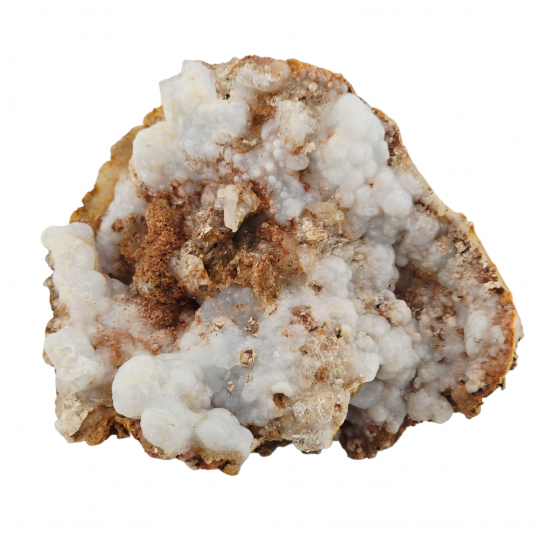 Hyalite opal on chalcedony
