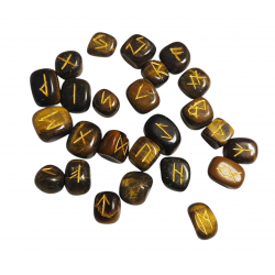 Runes Tumbled Stone tiger eye