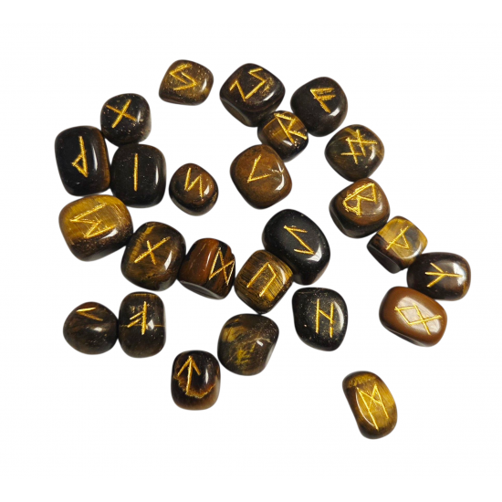 Runes Tumbled Stone tiger eye