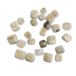 Runes Tumbled Stone moonstone