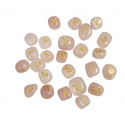 Runes Tumbled Stone rose quartz 