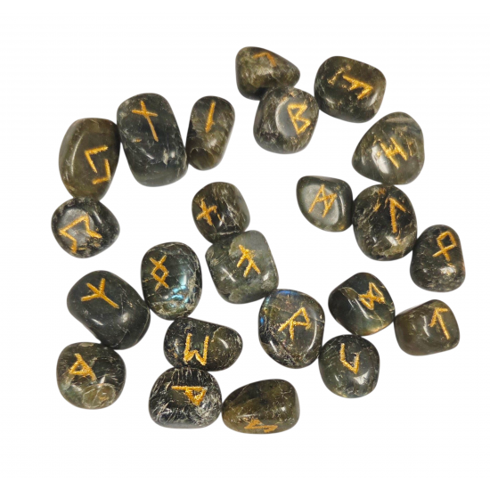Runes Tumbled Stone labradorite