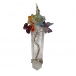 pendant quartz 7 chakras