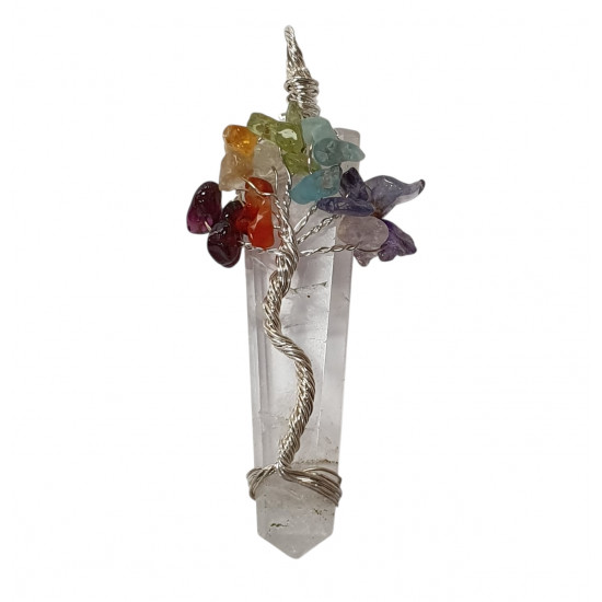 pendant quartz 7 chakras
