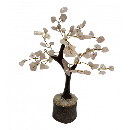 arbre quartz rose 16cm