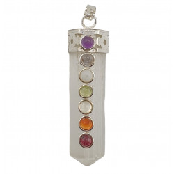 pendant Selenite 7 chakras