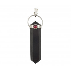 pendant shungite and garnet