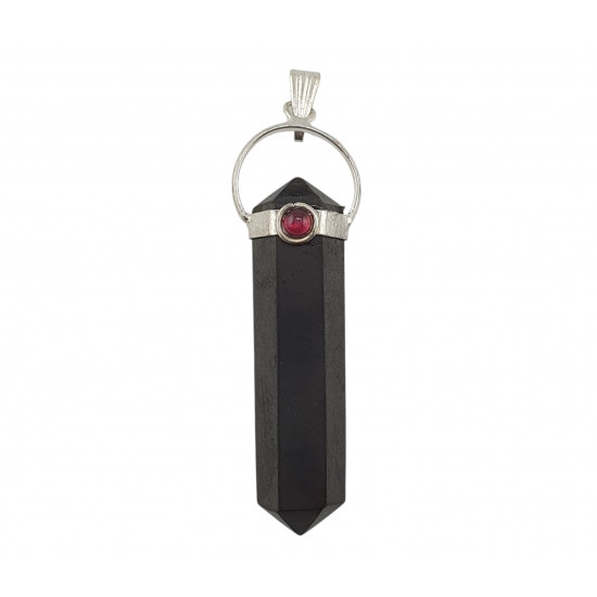 pendant shungite and garnet
