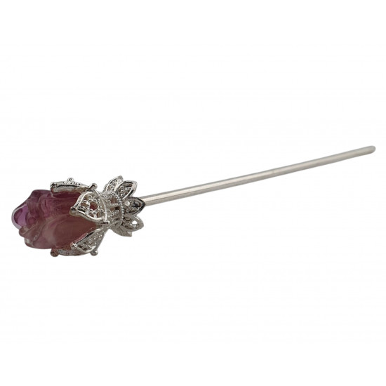 hair pen rose fluorite