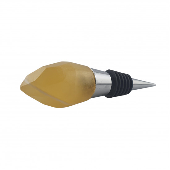 Wine stopper honey calcite