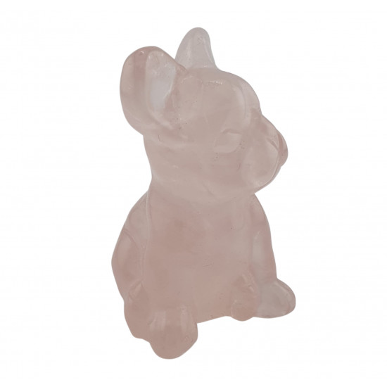 French bulldog rose quartz