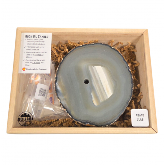 Rock oil candle agate