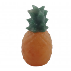 ananas calcite jaune et aventurine verte