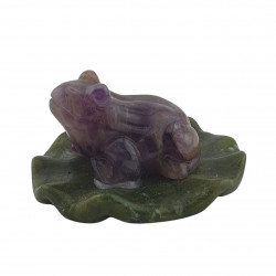 amethyst frog on water lily