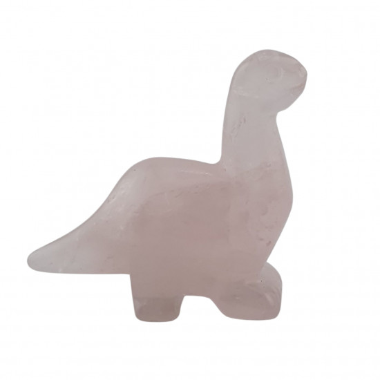 Dinosaur diplodocus rose quartz