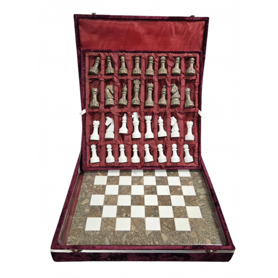 Chess game onyx and marble