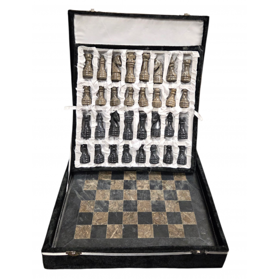 Chess game onyx and marble