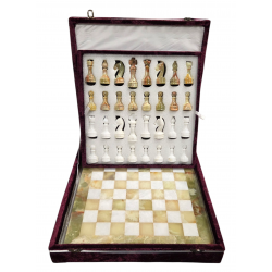 Chess game onyx and marble