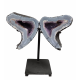 amethyst geode butterfly 17"