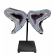 amethyst geode butterfly 17"