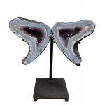 amethyst geode butterfly 17"