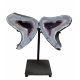 amethyst geode butterfly 17"