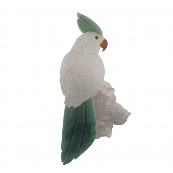 parrot quartz - green aventurine on quartz