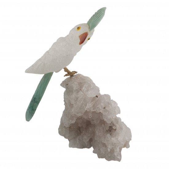 parrot quartz - green aventurine on quartz