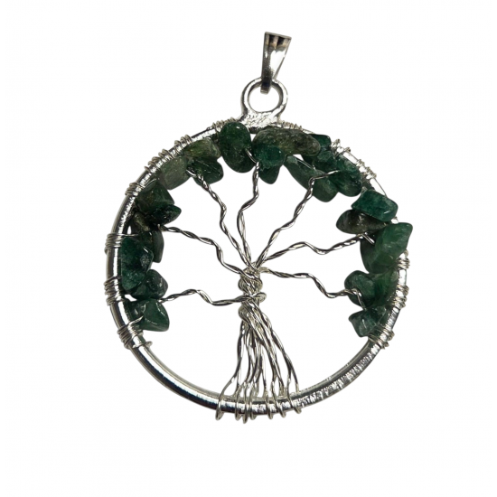 pendant tree of life green aventurine