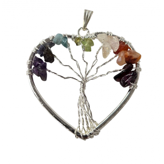 pendentif arbre de vie 7 chakras