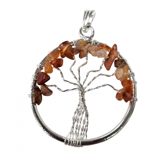 pendant tree of life carnelian
