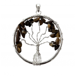 pendant tree of life tiger eye