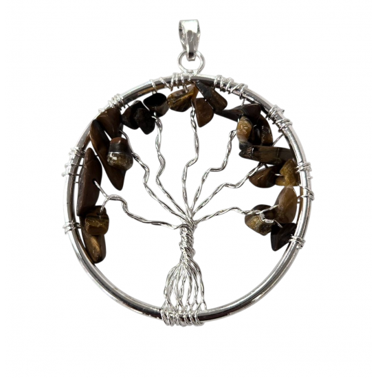 pendant tree of life tiger eye